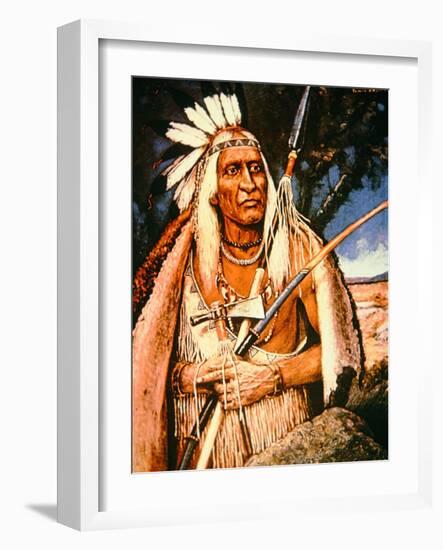 Iroquois Chief-Henry H. Cross-Framed Giclee Print