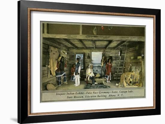 Iroquois Indian Exhibit, State Museum, Albany-Charles Marion Russell-Framed Giclee Print