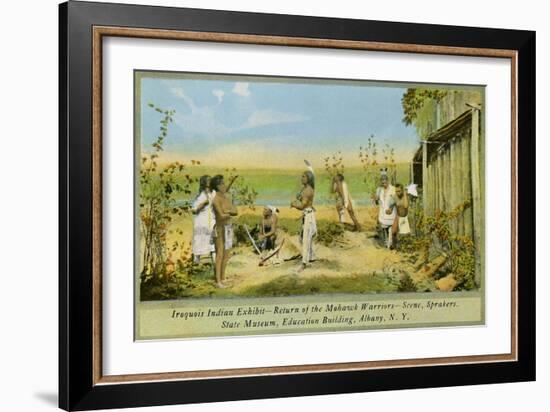 Iroquois Indian Exhibit, State Museum, Albany-Charles Marion Russell-Framed Giclee Print