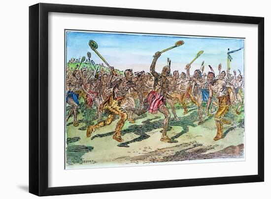 Iroquois: Lacrosse-C.W. Jefferys-Framed Giclee Print