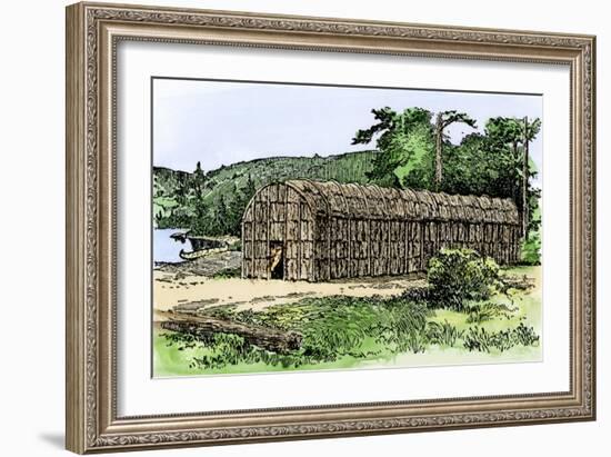 Iroquois Longhouse-null-Framed Giclee Print