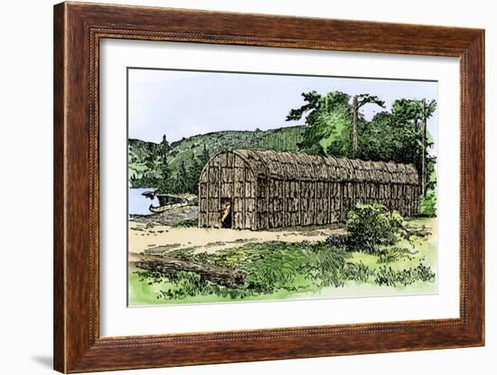 Iroquois Longhouse-null-Framed Giclee Print