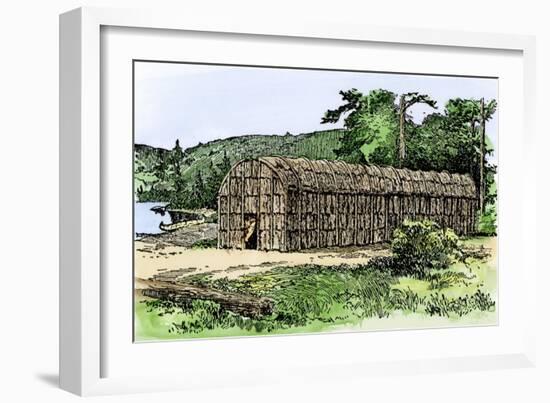 Iroquois Longhouse-null-Framed Giclee Print