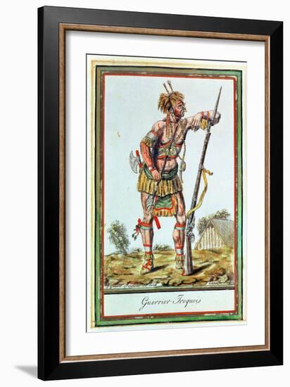 Iroquois Warrior, from 'Encyclopedie Des Voyages', Engraved by J. Laroque, 1796-Jacques Grasset de Saint-Sauveur-Framed Giclee Print