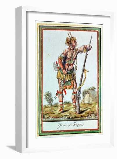 Iroquois Warrior, from 'Encyclopedie Des Voyages', Engraved by J. Laroque, 1796-Jacques Grasset de Saint-Sauveur-Framed Giclee Print