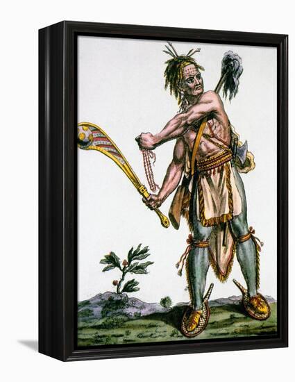 Iroquois Warrior-Jacques Grasset de Saint-Sauveur-Framed Premier Image Canvas