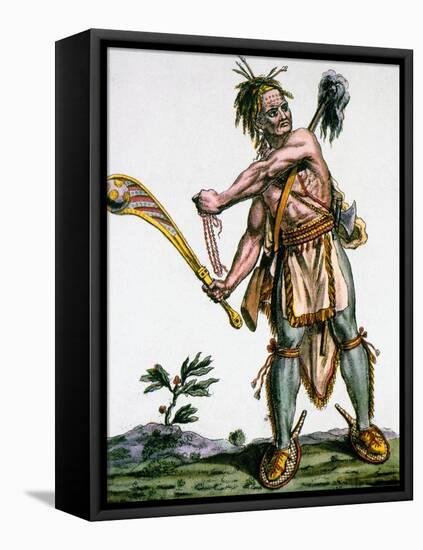 Iroquois Warrior-Jacques Grasset de Saint-Sauveur-Framed Premier Image Canvas