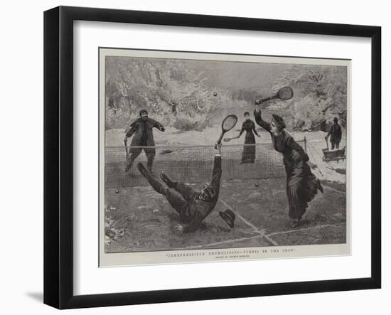 Irrepressible Enthusiasts, Tennis in the Snow-Arthur Hopkins-Framed Giclee Print
