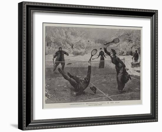 Irrepressible Enthusiasts, Tennis in the Snow-Arthur Hopkins-Framed Giclee Print