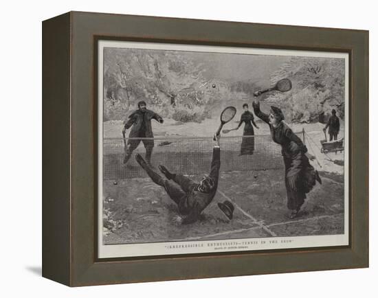 Irrepressible Enthusiasts, Tennis in the Snow-Arthur Hopkins-Framed Premier Image Canvas