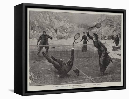 Irrepressible Enthusiasts, Tennis in the Snow-Arthur Hopkins-Framed Premier Image Canvas