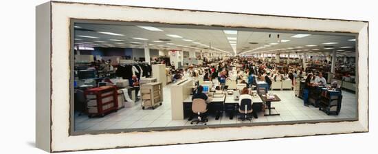 IRS Workers at Computer Stations, Entering Income Tax Returns Data-Ted Thai-Framed Premier Image Canvas