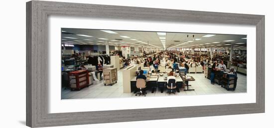 IRS Workers at Computer Stations, Entering Income Tax Returns Data-Ted Thai-Framed Premium Photographic Print