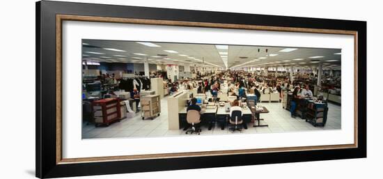 IRS Workers at Computer Stations, Entering Income Tax Returns Data-Ted Thai-Framed Premium Photographic Print