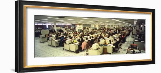 IRS Workers at Computer Stations, Entering Income Tax Returns Data-Ted Thai-Framed Premium Photographic Print