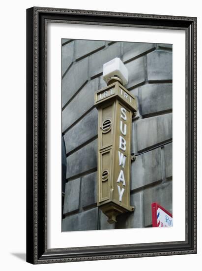 Irt (Subway) Sign, New York City, Ny, Usa-Natalie Tepper-Framed Photo