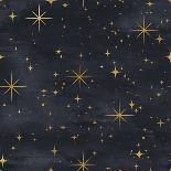 Seamless Night Sky Pattern. Elegant Stars Background-Irtsya-Art Print
