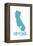 Irvine, California - State Outline and Heart-Lantern Press-Framed Stretched Canvas