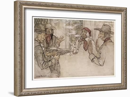 Irving, Rip Van Winkle-Arthur Rackham-Framed Art Print