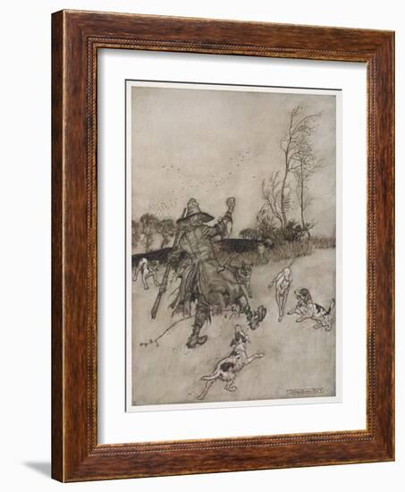 Irving, Rip Van Winkle-Arthur Rackham-Framed Art Print