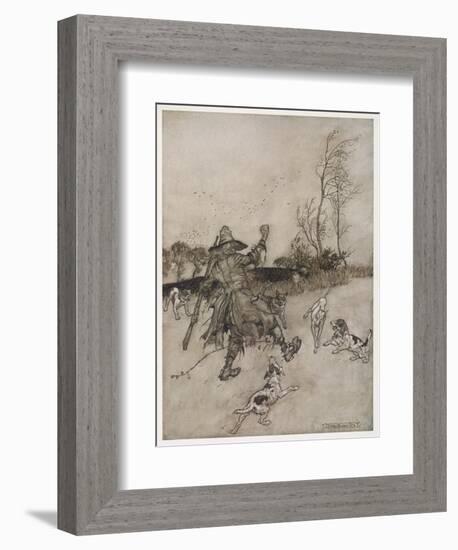 Irving, Rip Van Winkle-Arthur Rackham-Framed Art Print