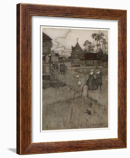 Irving, Rip Van Winkle-Arthur Rackham-Framed Art Print