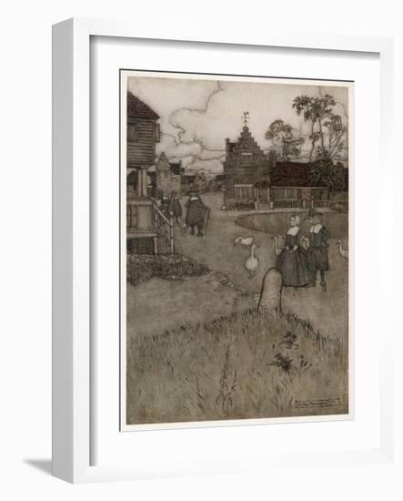 Irving, Rip Van Winkle-Arthur Rackham-Framed Art Print