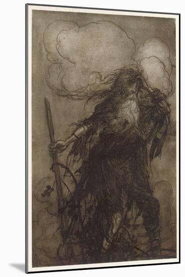 Irving, Rip Van Winkle-Arthur Rackham-Mounted Art Print