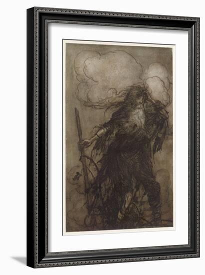 Irving, Rip Van Winkle-Arthur Rackham-Framed Art Print