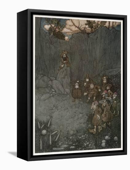 Irving, Rip Van Winkle-Arthur Rackham-Framed Stretched Canvas