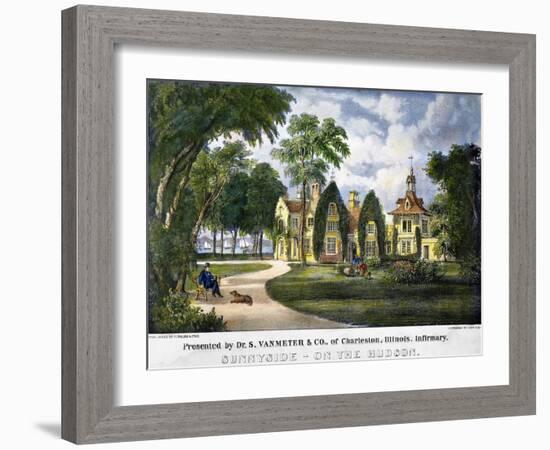 Irving's Home: Sunnyside-Currier & Ives-Framed Giclee Print