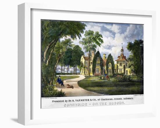 Irving's Home: Sunnyside-Currier & Ives-Framed Giclee Print