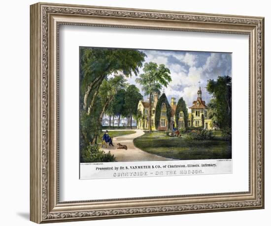 Irving's Home: Sunnyside-Currier & Ives-Framed Giclee Print