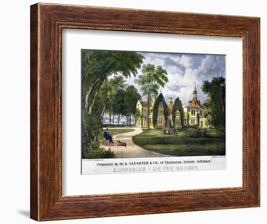 Irving's Home: Sunnyside-Currier & Ives-Framed Giclee Print