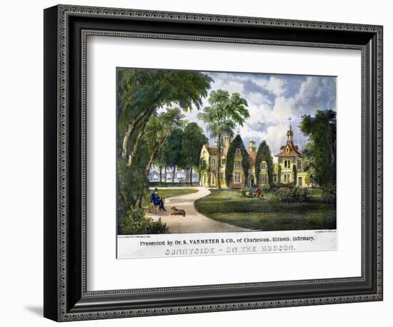 Irving's Home: Sunnyside-Currier & Ives-Framed Giclee Print