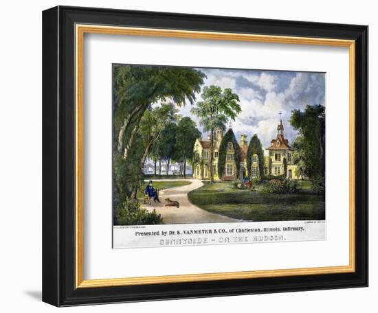 Irving's Home: Sunnyside-Currier & Ives-Framed Giclee Print