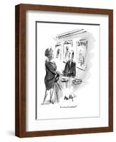 "Is Greece fluoridated?" - New Yorker Cartoon-James Mulligan-Framed Premium Giclee Print
