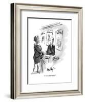 "Is Greece fluoridated?" - New Yorker Cartoon-James Mulligan-Framed Premium Giclee Print