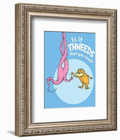 Is It Thneeds? (blue)-Theodor (Dr. Seuss) Geisel-Framed Art Print