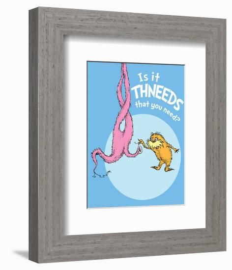 Is It Thneeds? (blue)-Theodor (Dr. Seuss) Geisel-Framed Art Print