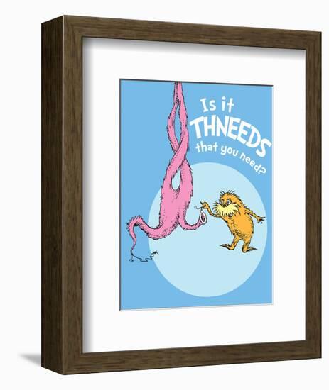 Is It Thneeds? (blue)-Theodor (Dr. Seuss) Geisel-Framed Art Print