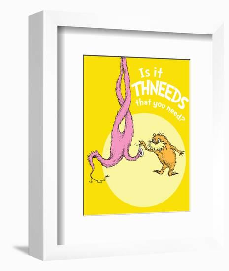 Is It Thneeds? (yellow)-Theodor (Dr. Seuss) Geisel-Framed Art Print