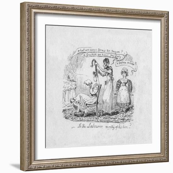 'Is the Labourer worthy of his hire?', 1829-George Cruikshank-Framed Giclee Print