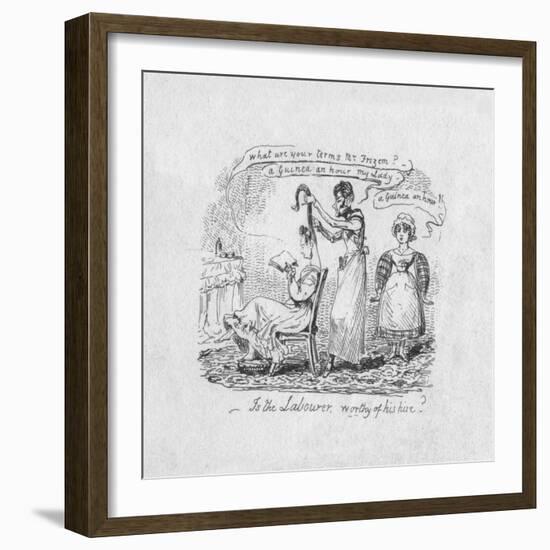 'Is the Labourer worthy of his hire?', 1829-George Cruikshank-Framed Giclee Print