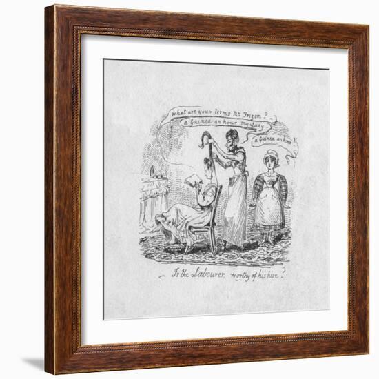 'Is the Labourer worthy of his hire?', 1829-George Cruikshank-Framed Giclee Print