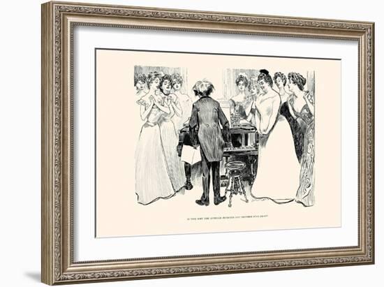 Is This Why the Average Husband and Brother Stay Away?-Charles Dana Gibson-Framed Art Print