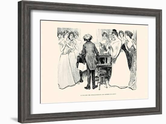 Is This Why the Average Husband and Brother Stay Away?-Charles Dana Gibson-Framed Art Print