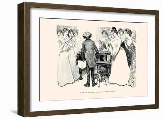 Is This Why the Average Husband and Brother Stay Away?-Charles Dana Gibson-Framed Art Print