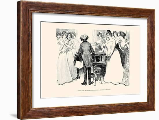 Is This Why the Average Husband and Brother Stay Away?-Charles Dana Gibson-Framed Art Print