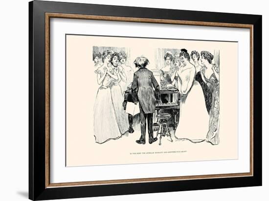 Is This Why the Average Husband and Brother Stay Away?-Charles Dana Gibson-Framed Art Print